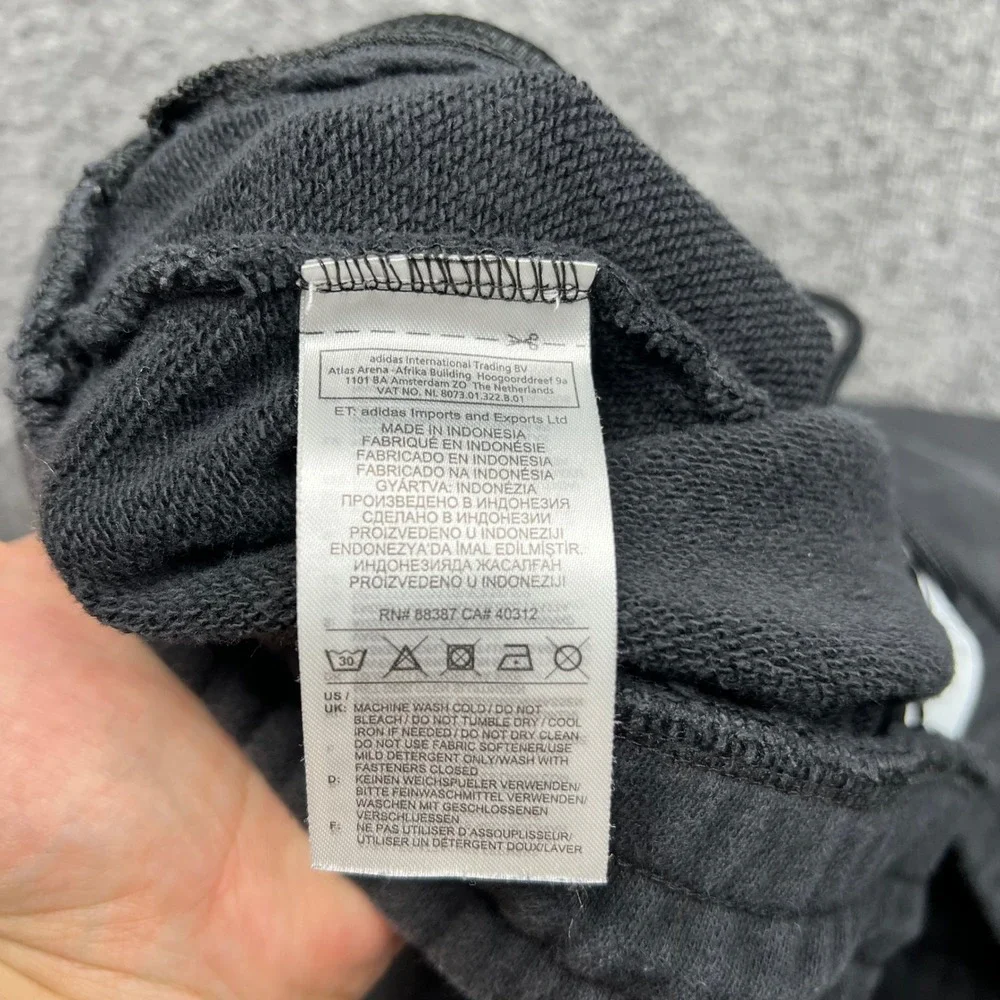 Adidas Originals Sweatpants Mens Large Black Trefoil Split Logo Joggers L - Picture 10 of 14